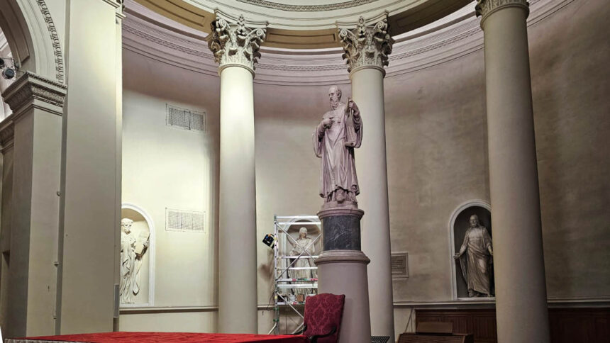 La Basilica del Santo a San Marino: conclusi i restauri delle cinque statue dell’abside