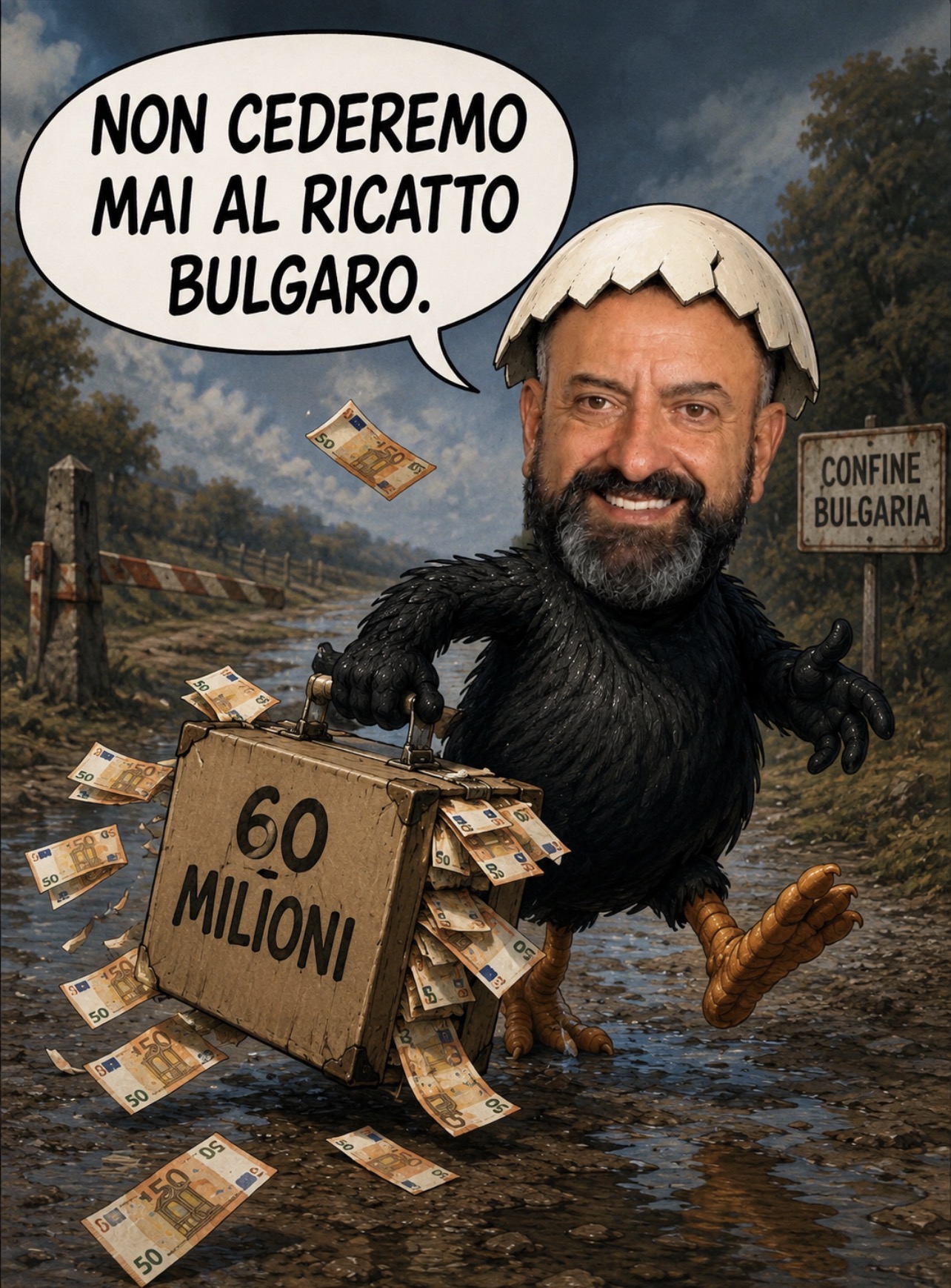 San Marino. SATIRA. Beccari-Calimero: ”NON CEDEREMO MAI AL RICATTO BULGARO!”