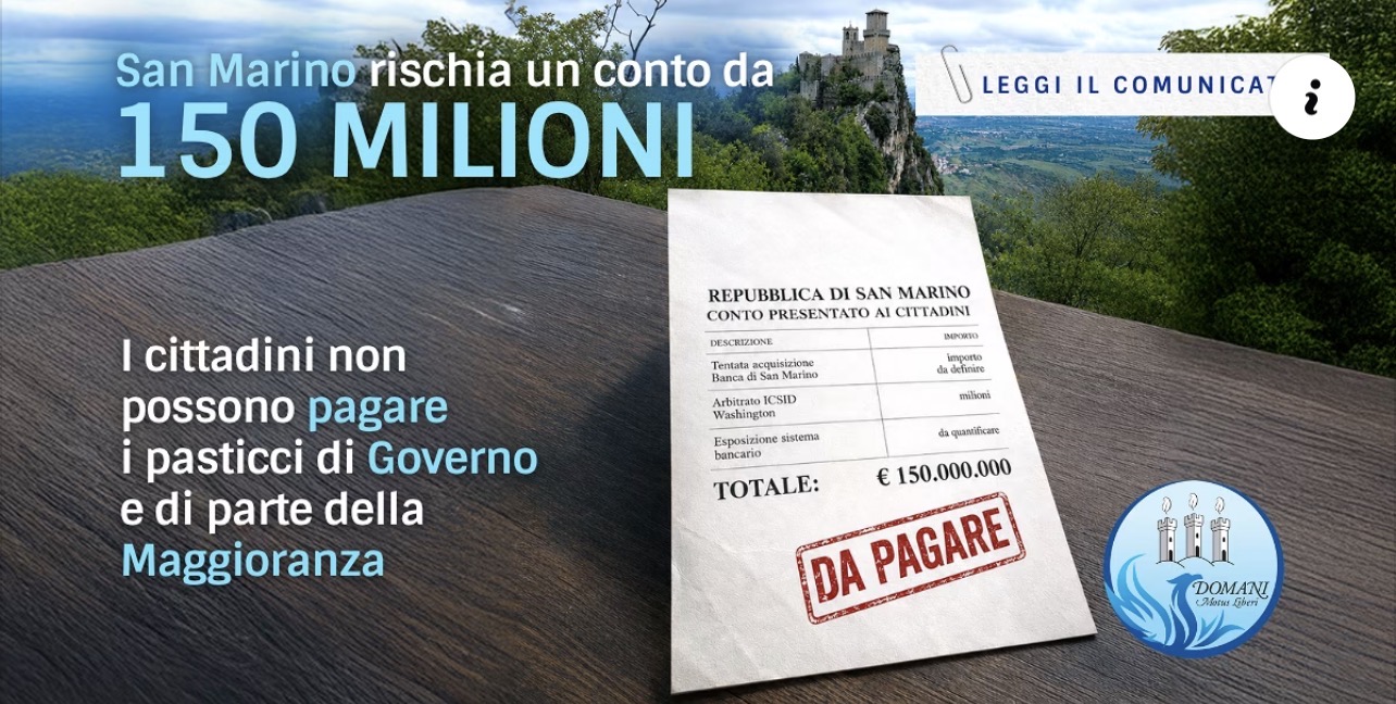 San Marino. Caso Bulgaro. L’interpellanza di Motus dei 60 milioni