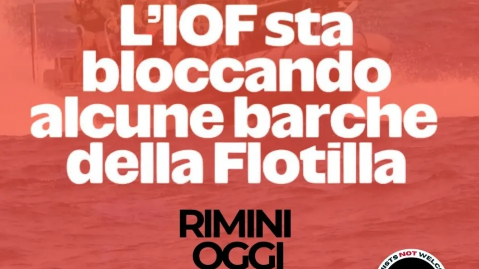 Flotilla intercettata da marina israeliana. Nel pomeriggio un presidio a Rimini