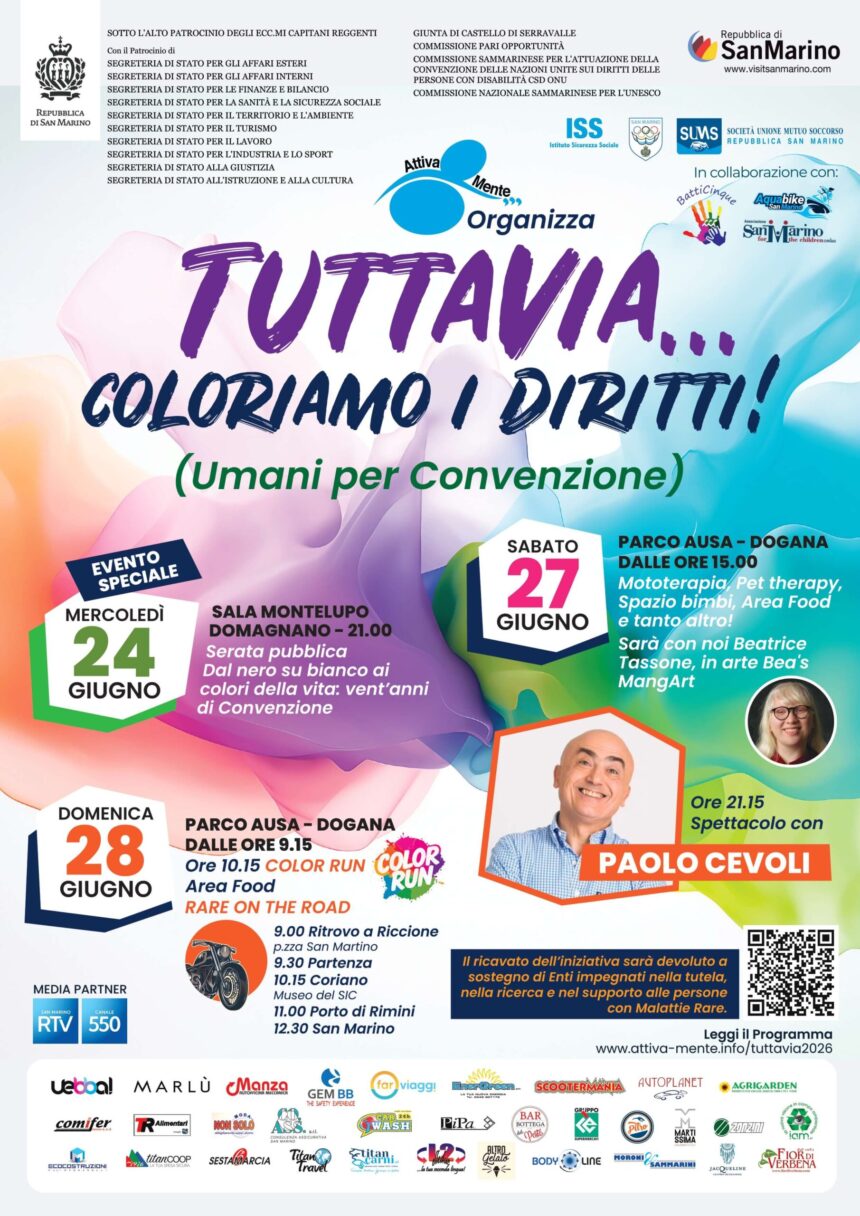 San Marino. Manca un mese a Tuttavia… coloriamo i Diritti!