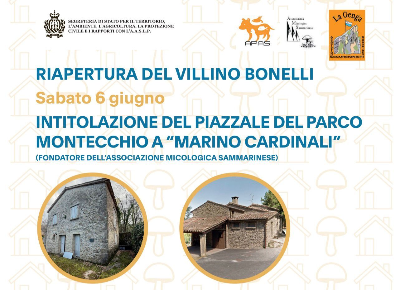 San Marino. Riapertura Villino Bonelli, sabato 6 giugno 2026