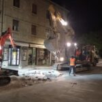 San Marino. SUPERCIACCI. Allo Stradone si lavora anche di notte. La foto
