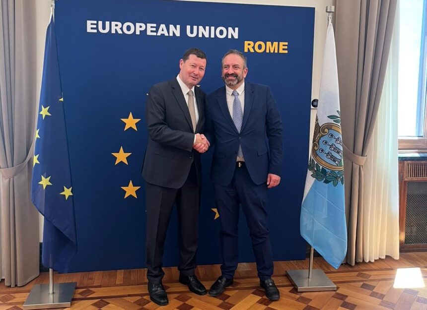 Accordo di Associazione San Marino-UE: a Roma il Segretario di Stato per gli Affari Esteri Luca Beccari incontra i Rappresentanti Permanenti dei 27 Stati membri dell’Unione Europea