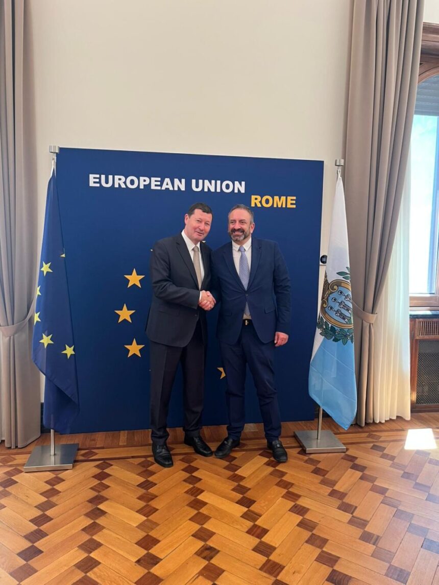Accordo di Associazione San Marino-UE: a Roma il Segretario di Stato per gli Affari Esteri Luca Beccari incontra i Rappresentanti Permanenti dei 27 Stati membri dell’Unione Europea