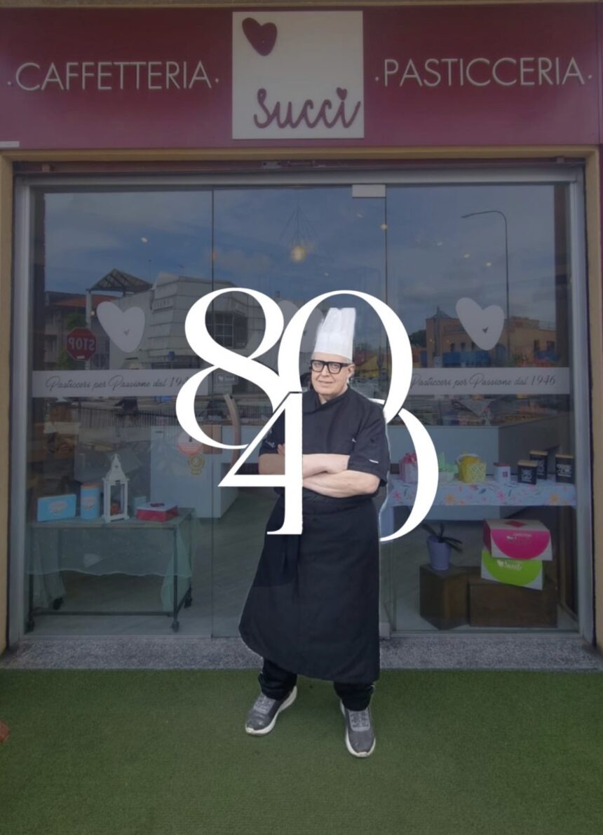 80 anni di dolcezza e 40 di mestiere: la Pasticceria Succi festeggia il suo “Mastro” Andrea