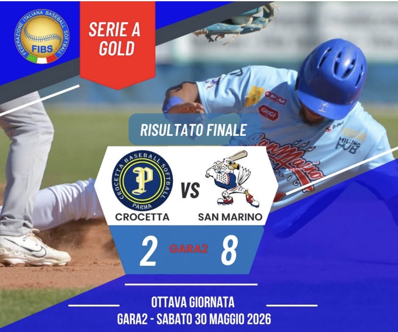 Un successo per parte tra Crocetta e San Marino Baseball