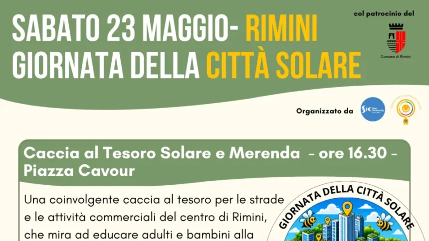 Rimini Città Solare: gli eventi in programma il 23 maggio
