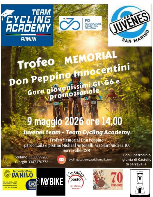 San Marino. Ciclismo giovanile al Parco Laiala di Serravalle