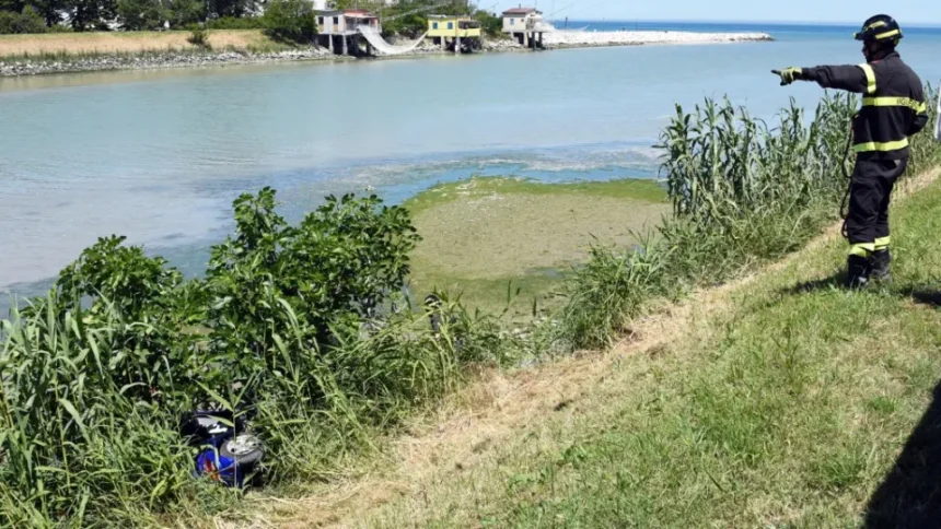 Rocambolesco incidente lungo l’argine del fiume Marecchia