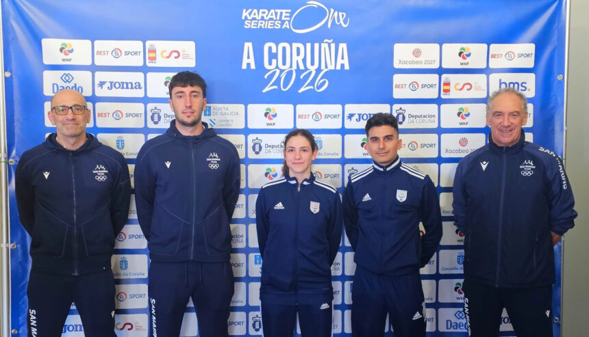 San Marino. Gli atleti sammarinesi in gara alla Coppa del Mondo Serie A di karate a La Coruña