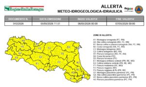 San Marino-Emilia Romagna – Allerta meteo per la giornata di domani