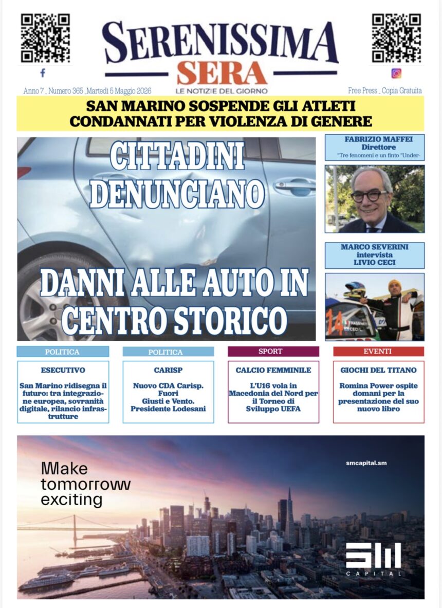 San Marino. La prima pagina del SERA