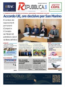 San Marino. La prima pagina de La RepubblicaSM