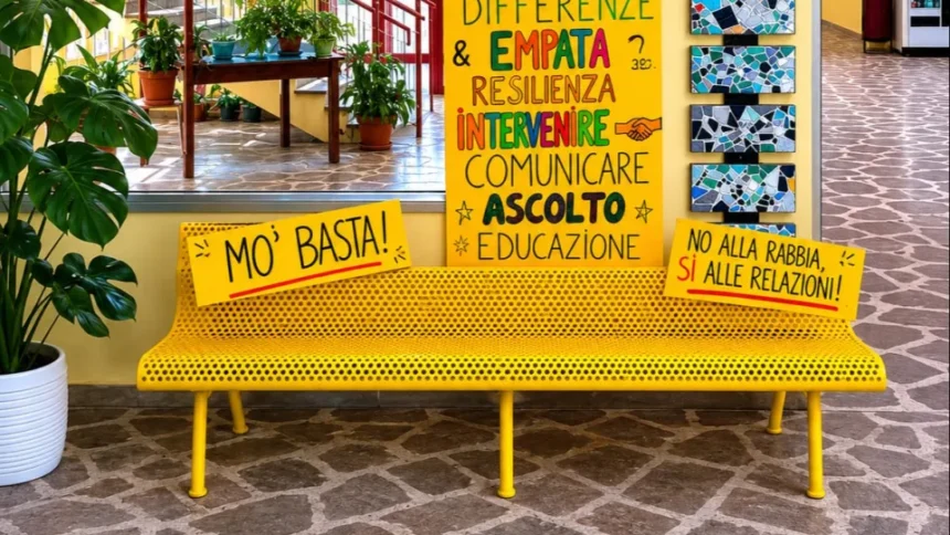 Una panchina gialla contro bullismo e cyberbullismo a Bellaria Igea Marina