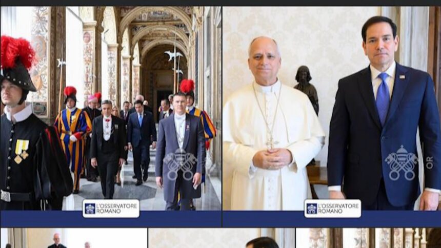 Vaticano, Segretario di Stato Usa Rubio ricevuto da Papa Leone XIV