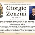 San Marino. E’ scomparso Giorgio Zonzini, aveva 72 anni. Lunedì mattina 11 maggio i funerali a Gualdicciolo