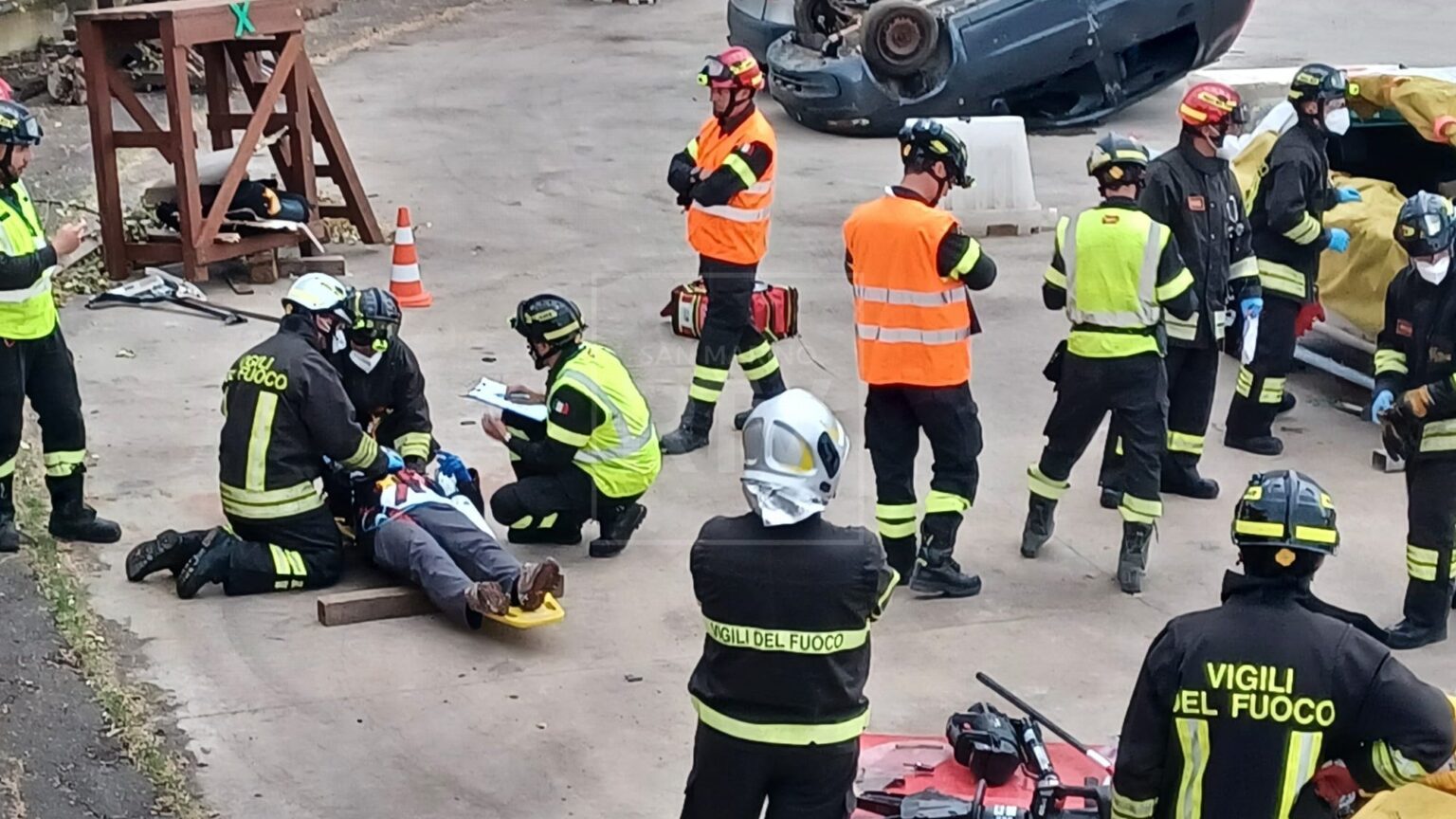Soccorso stradale complesso, anche San Marino alla manifestazione nazionale dei Vigili del Fuoco