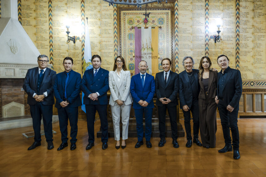 San Marino. I Capitani Reggenti ricevono i Pooh per i 60 anni di carriera. Poste San Marino celebra la band con un francobollo e una moneta commemorativa
