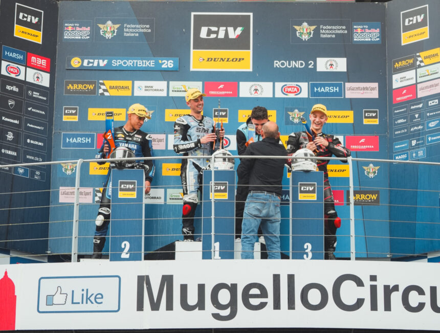 San Marino. Primo podio in Sportbike per il Team Ron’N’DeA Yamaha al Mugello
