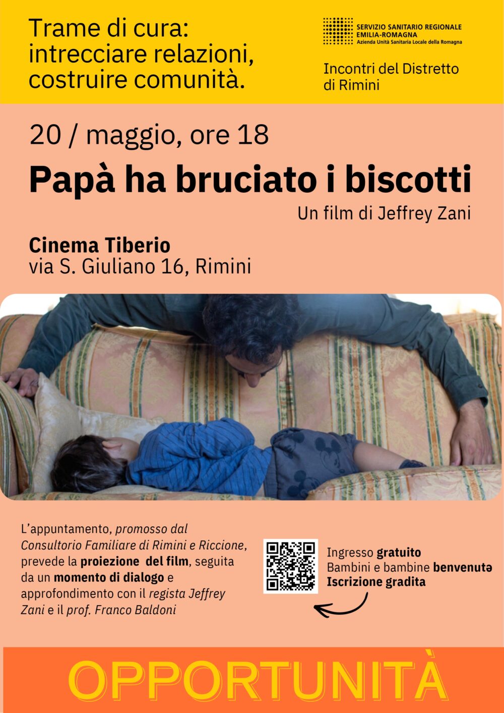 San Marino-Rimini – “Papà ha bruciato i biscotti”, docufilm di Jeffrey Zani
