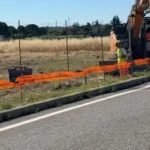 Operai al lavoro. Partito il cantiere per la Circonvallazione di Santa Giustina