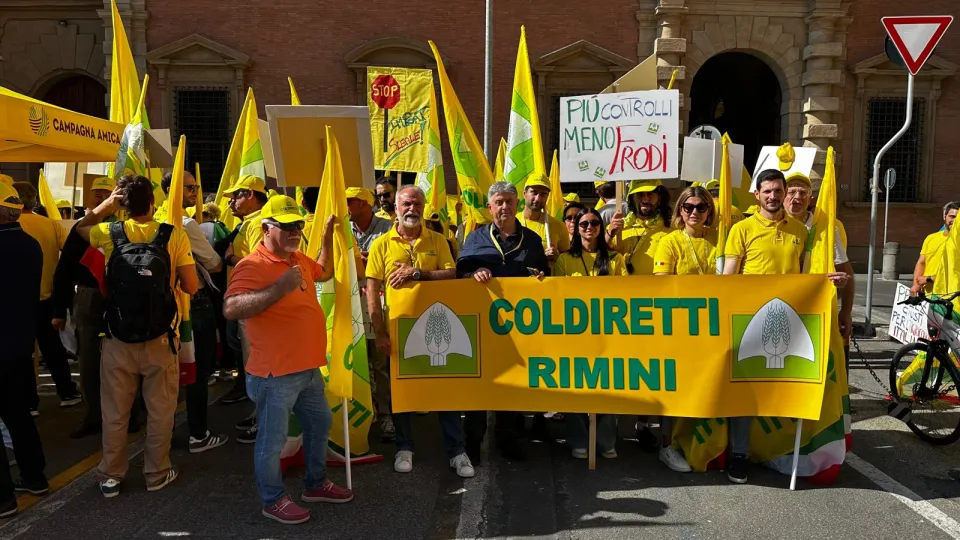 Olio EVO e grano duro a rischio. Alla protesta di Coldiretti anche i riminesi