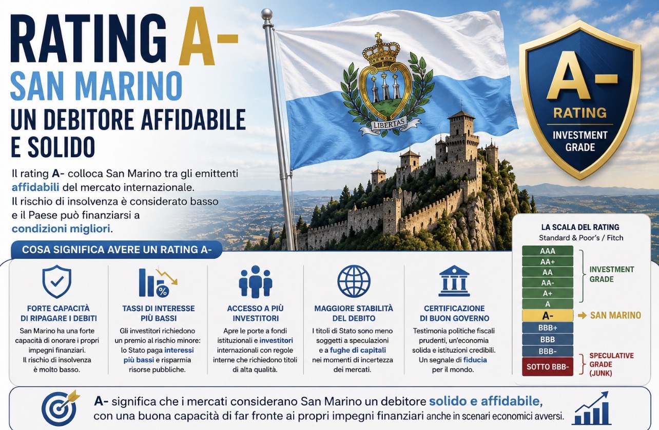 San Marino. Che cosa vuol dire per un paese avere un rating A-?