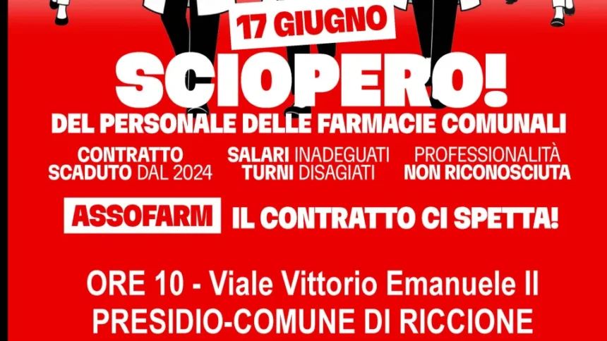 Contratto collettivo dei farmacisti, in programma un nuovo sciopero a Riccione