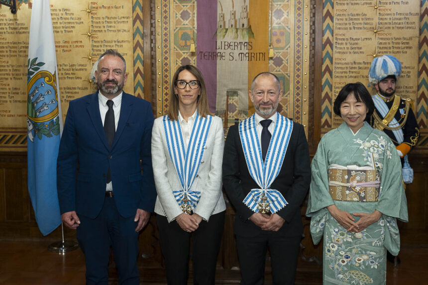 San Marino. Cinque nuovi ambasciatori accreditati hanno presentato le lettere credenziali agli Ecc.mi Capitani Reggenti