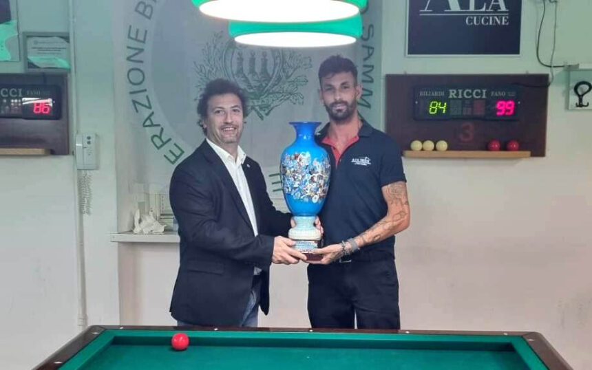 San Marino. Daniel Destino si aggiudica il 1° Trofeo Billiards Summer