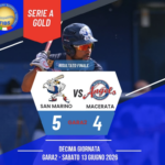 San Marino Baseball vincente in gara2 con Macerata