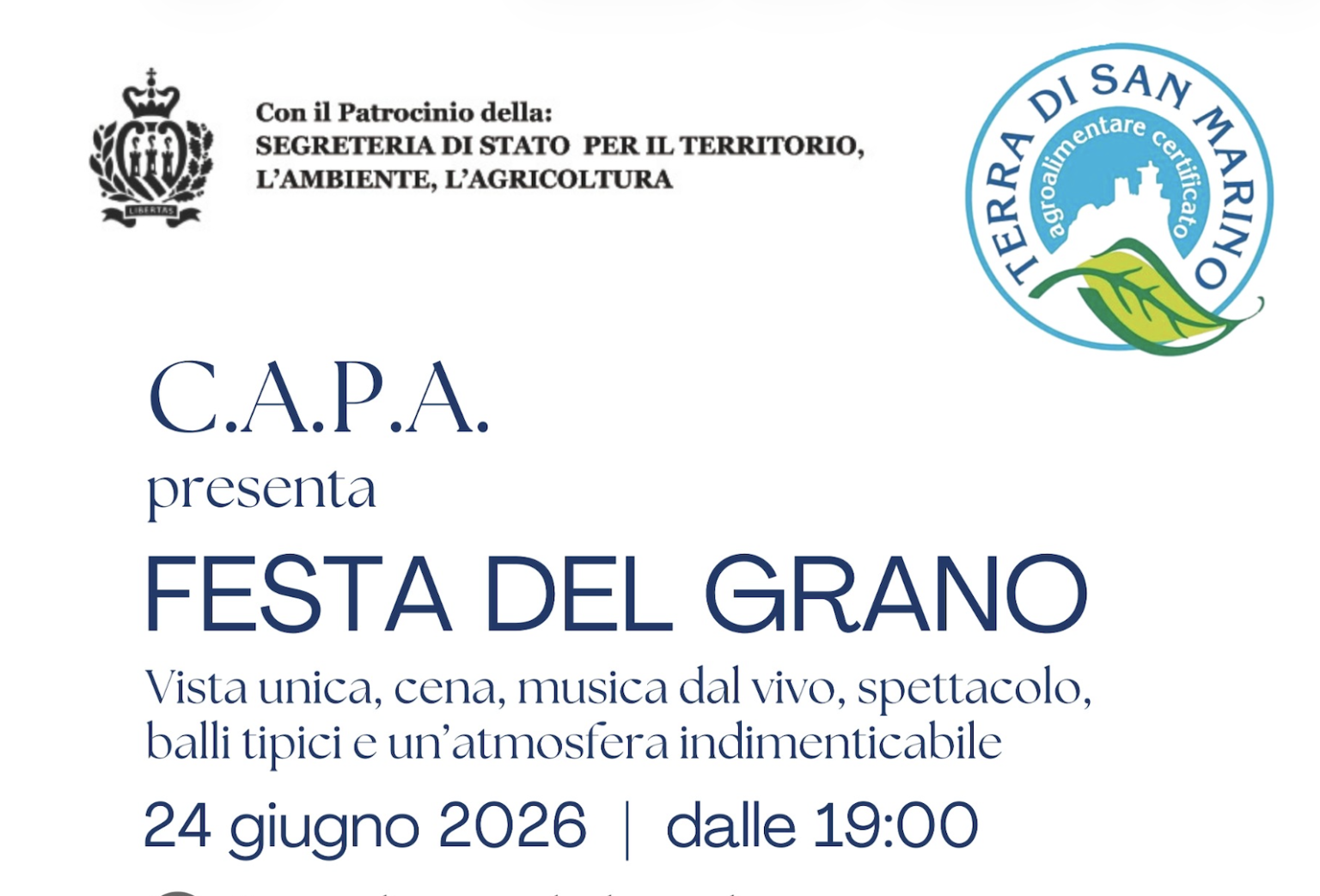 San Marino. E… state col Consorzio apre la stagione con la Festa del Grano
