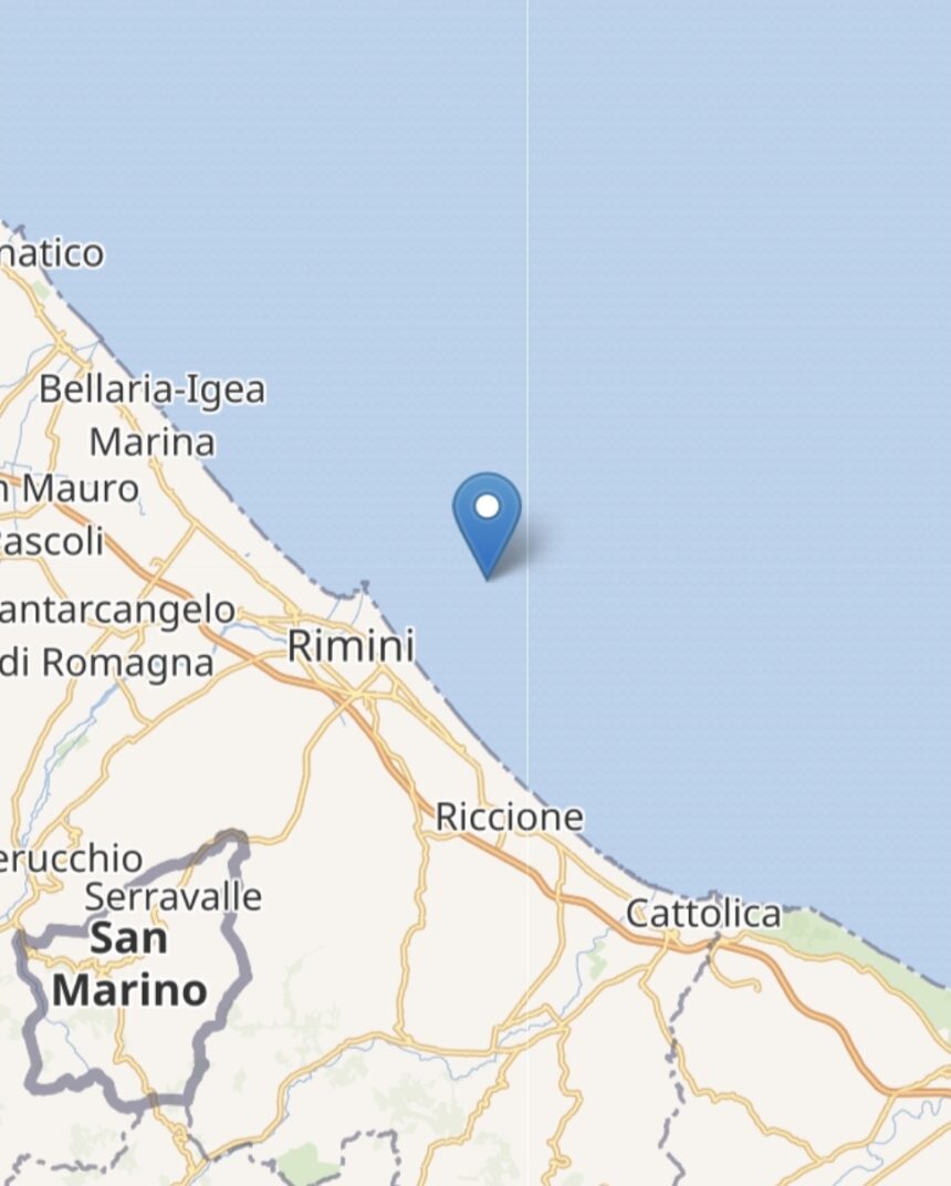 Trema la costa riminese: sisma avvertito a mezzogiorno